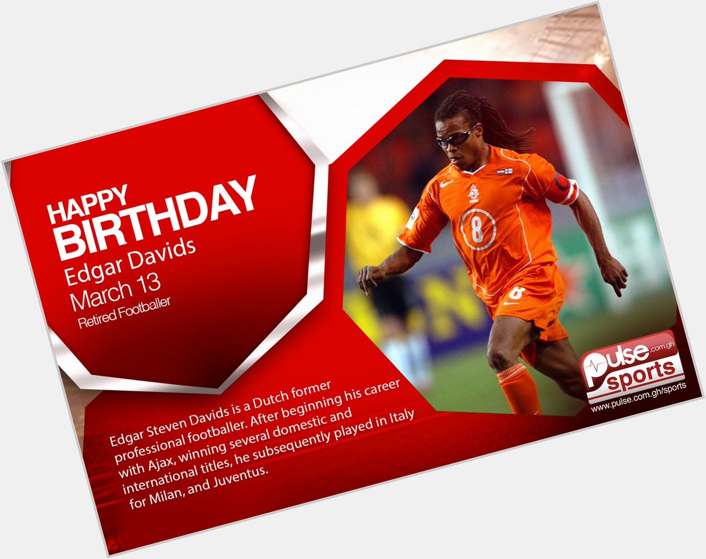 Happy birthday to former Netherlands national team and Juventus star, Edgar Davids. 