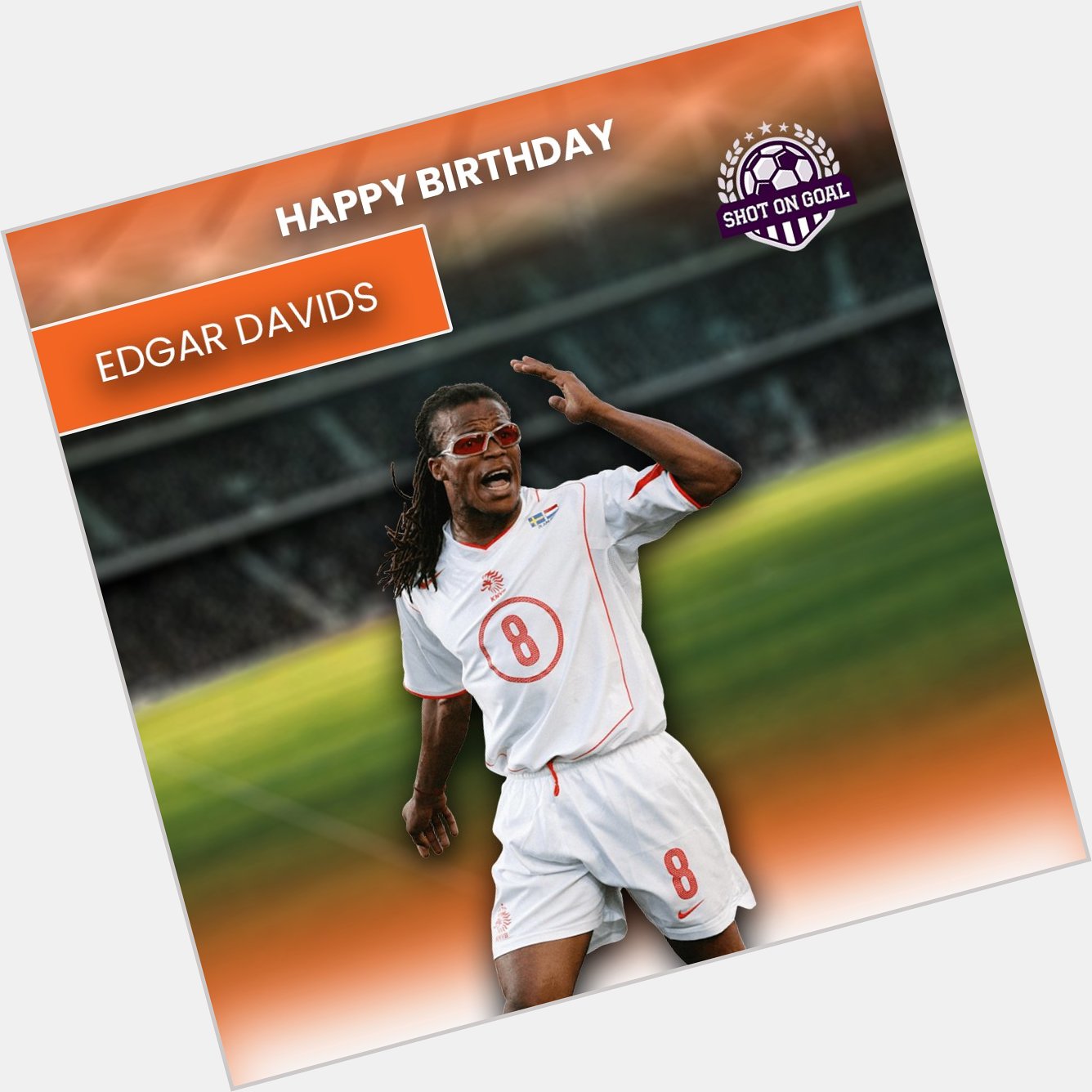  Trophies 16  Clubs 8 Countries 4 Iconic goggles 1 Happy 47th birthday to the one and only Edgar Davids! 