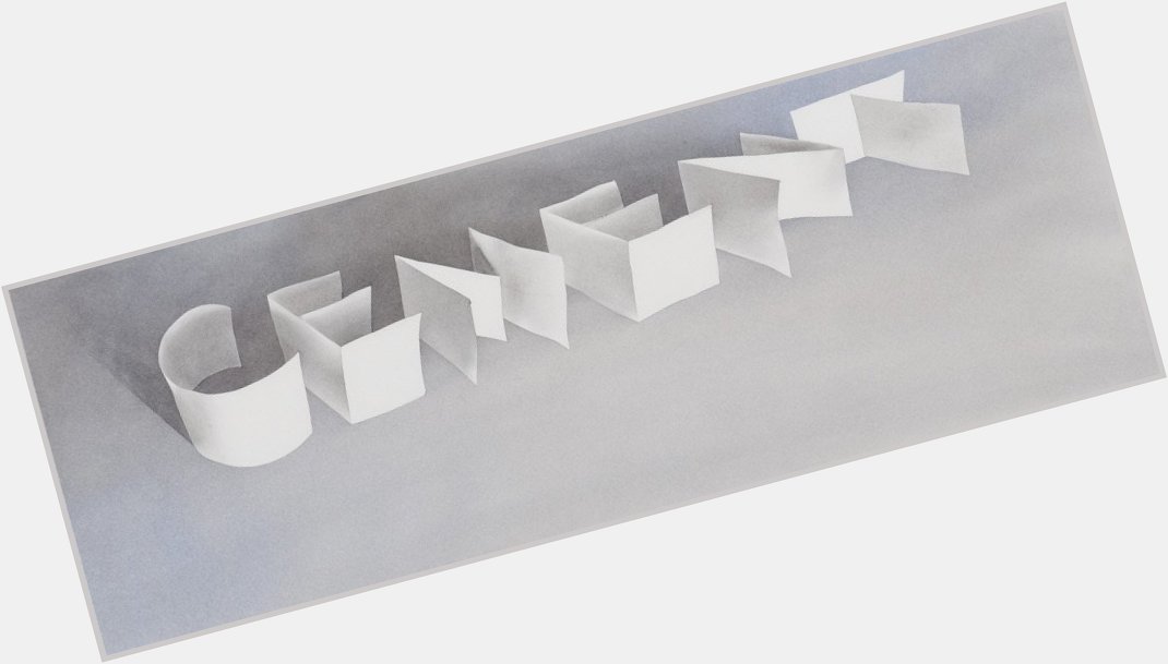 Happy 78th birthday to artist Edward Ruscha!

\"Cement,\" 1970
Gunpowder & pastel on paper 