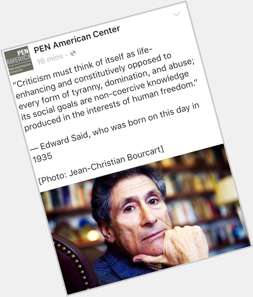 Words for the workplace. Happy Birthday, Edward Said! 