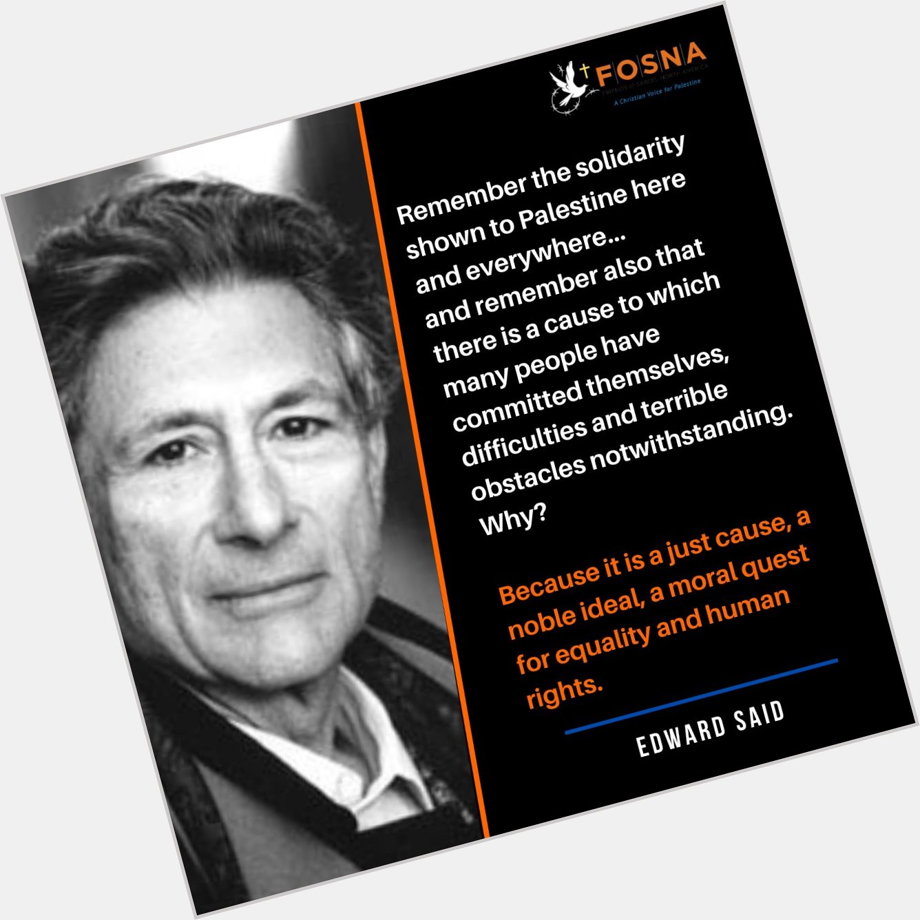 Happy 85th birthday Edward Said. Your work for a decolonized Palestine continues! 
