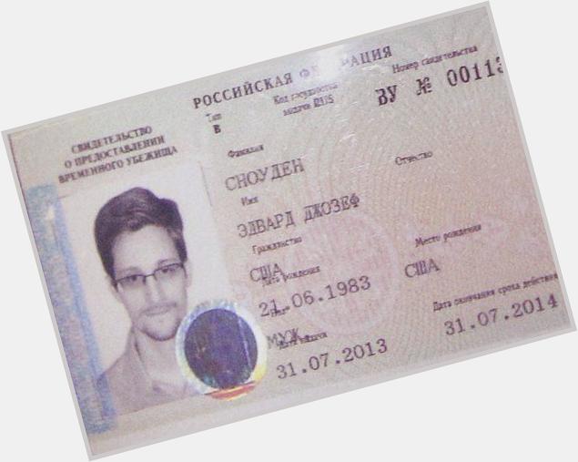 Born today 1981 and still holed-up in Moscow, happy birthday to you Edward Snowden. 