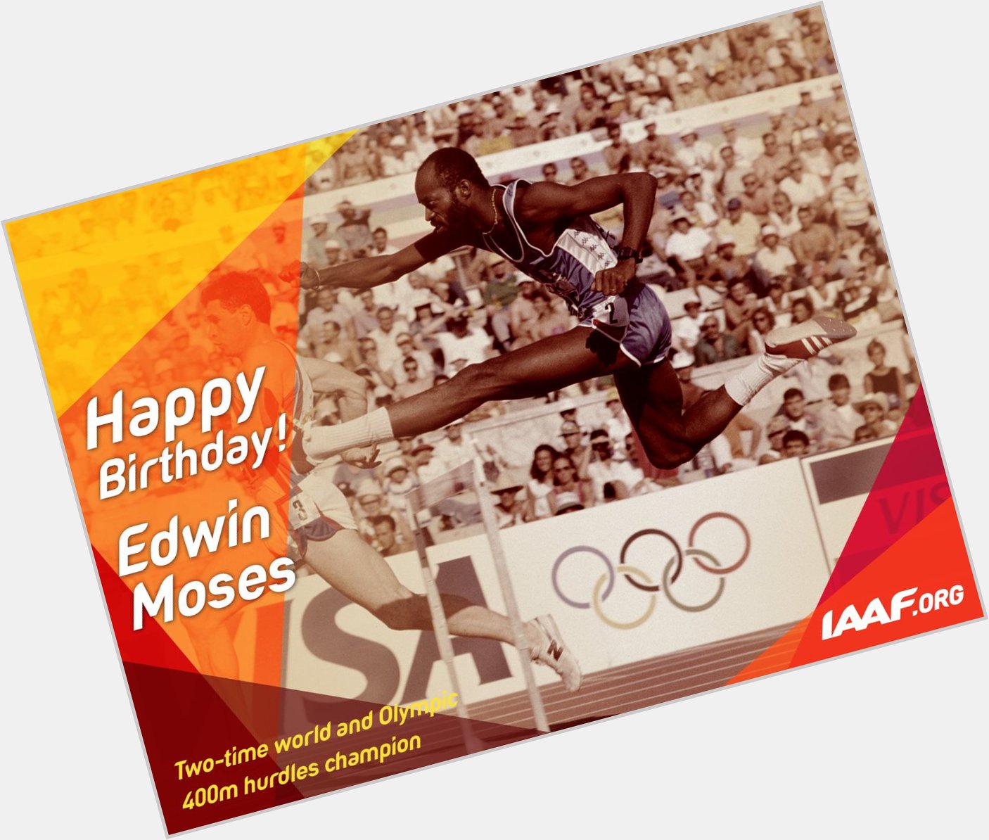 Happy birthday to former 400m hurdles world record holder Edwin Moses. 