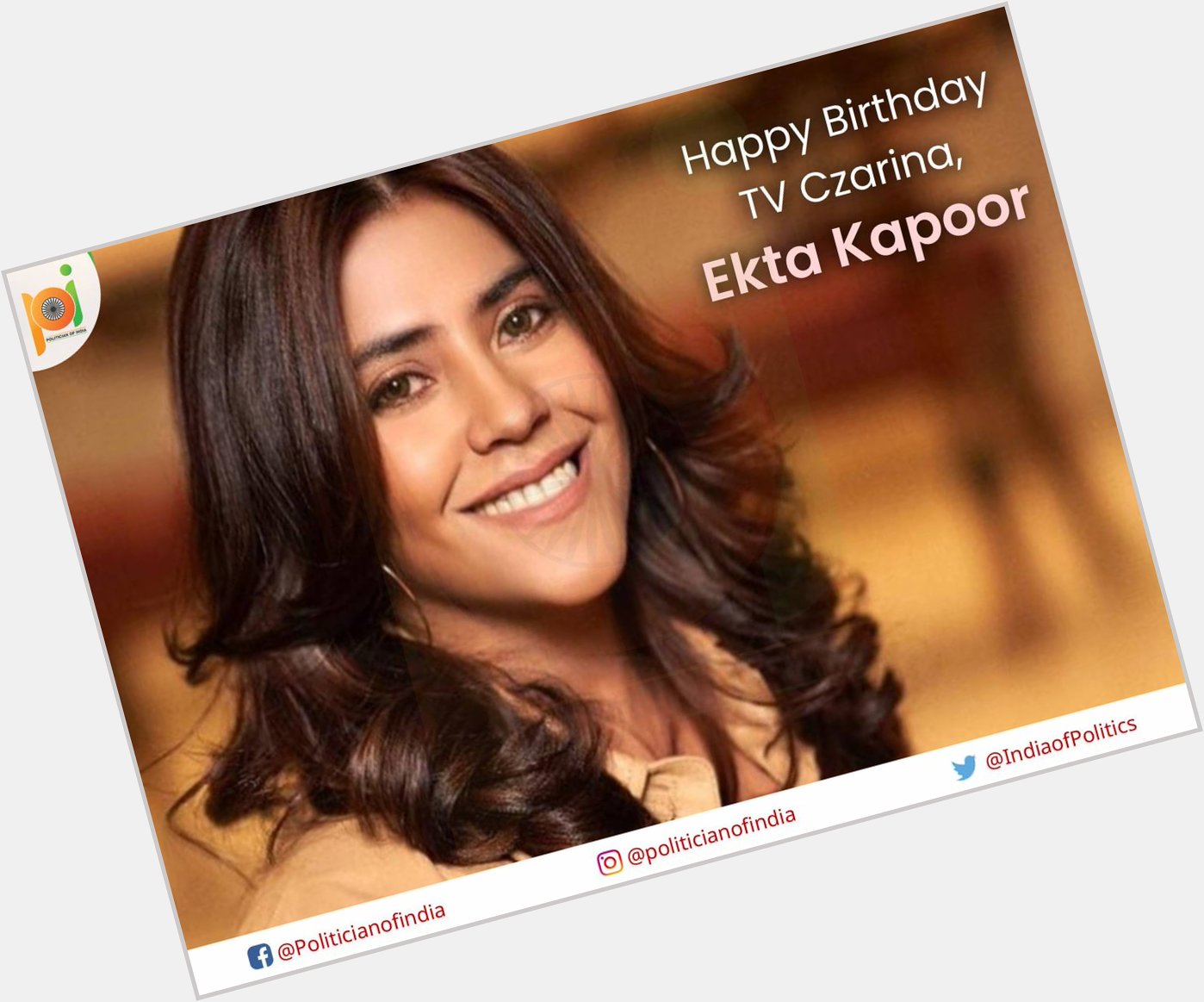 Happy Birthday TV Czarina, Ekta Kapoor. Keep entertaining.   