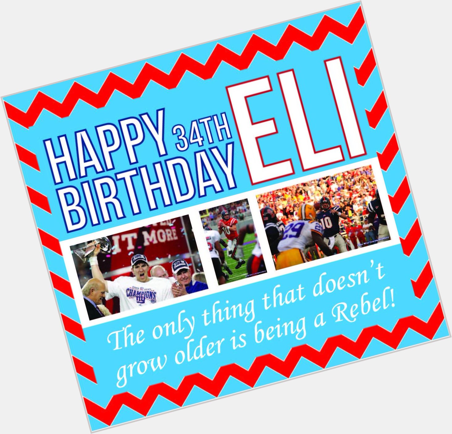 Happy (belated) Birthday Eli Manning! 