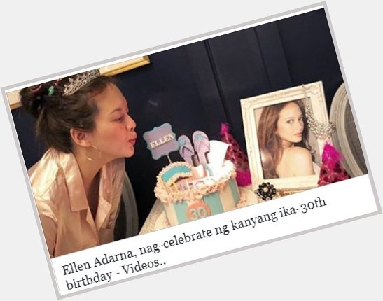 Happy Birthday, ellenmgadarna ! See her celebration photos with her closest friends HERE:  
