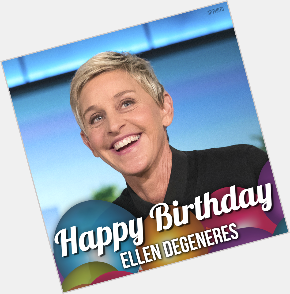 Happy Birthday, Ellen DeGeneres! 
The popular talk show host, comedian and star of Finding Dory turns 60 today. 