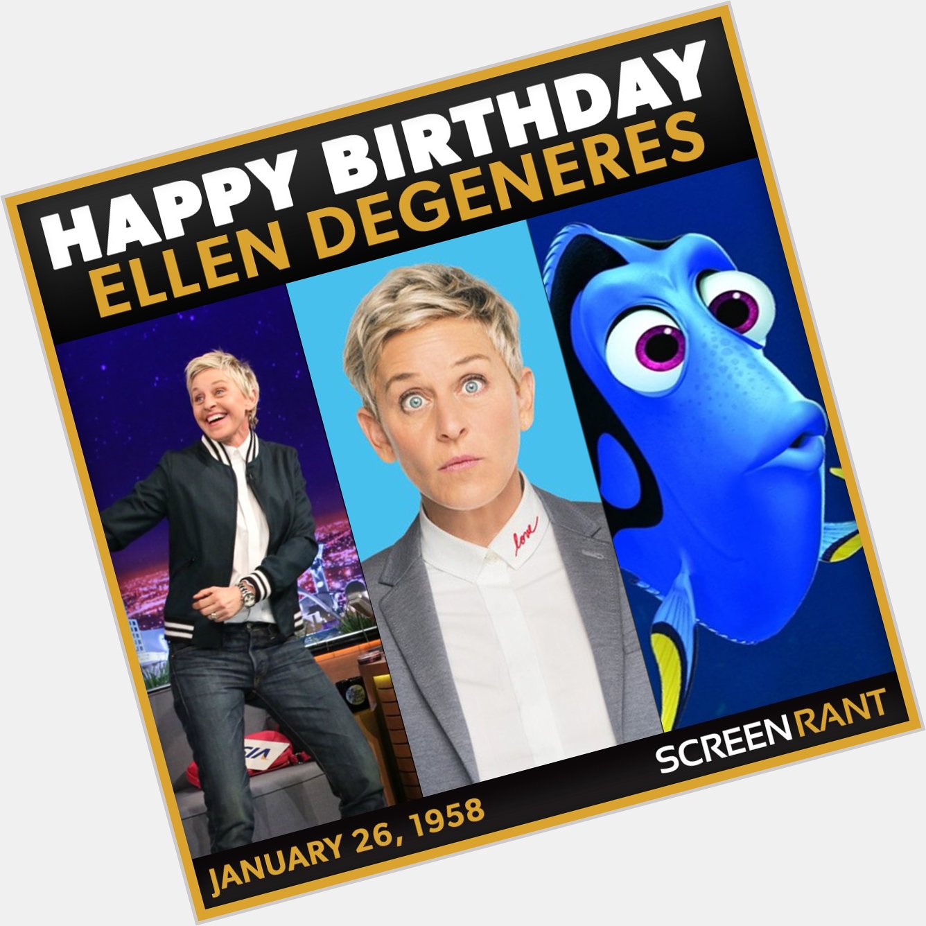 Happy Birthday, Ellen DeGeneres! From Dory to talk show host, which moments are your favorite? 