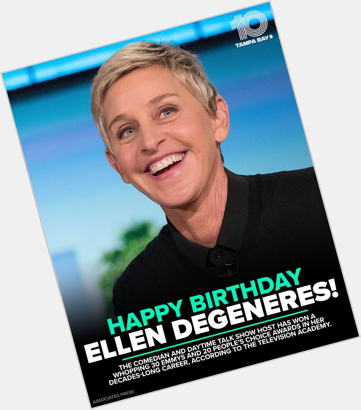 HAPPY BIRTHDAY Comedian and daytime talk show host Ellen DeGeneres is celebrating her 64th birthday today! 