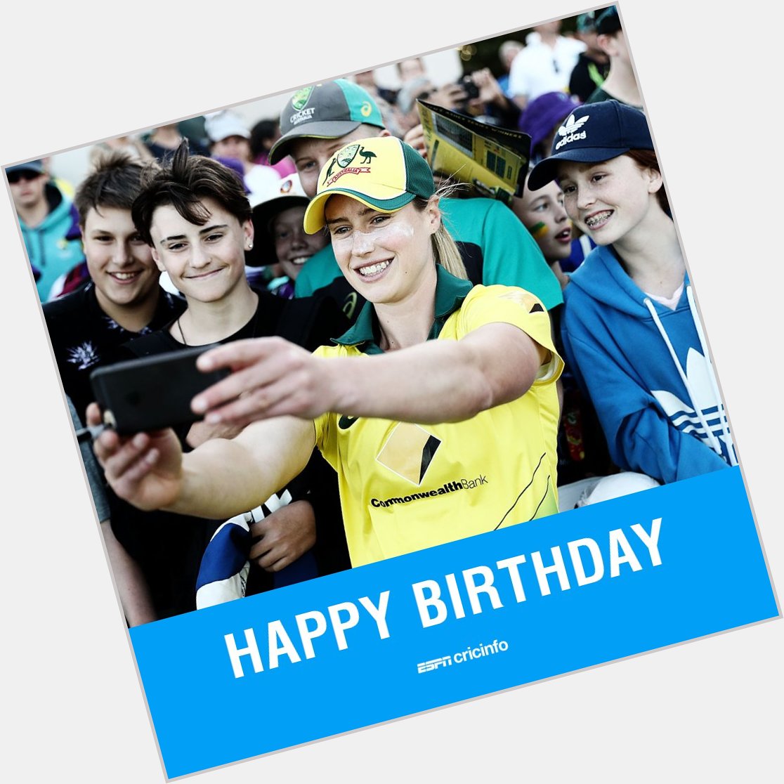 \" Happy birthday to Ellyse Perry! Is she your favourite cricketer?  