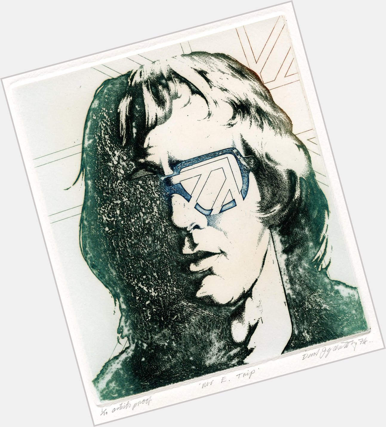 Happy birthday to Elton John! Here s a portrait of him by David Oxtoby from 1974  