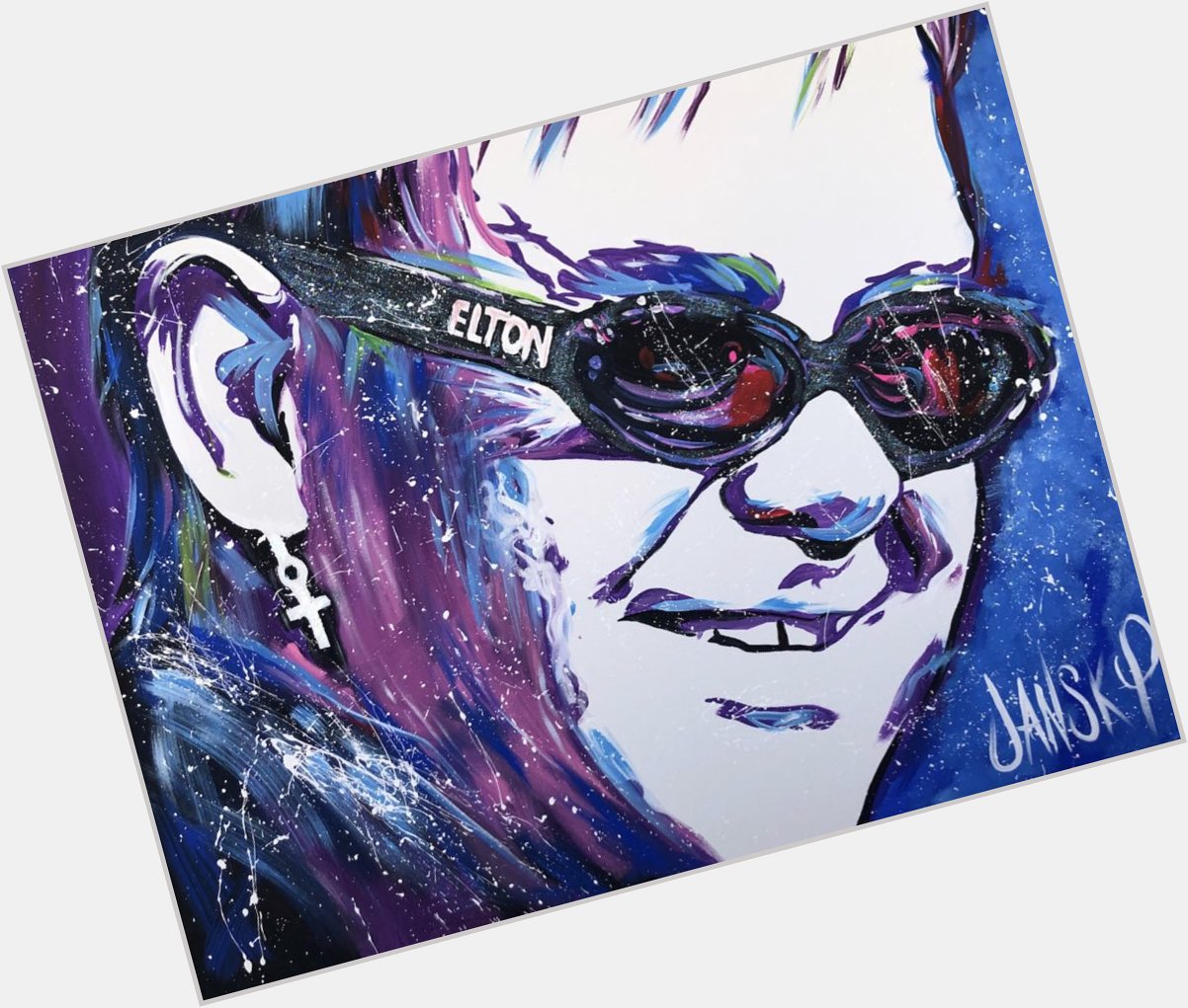 Happy birthday my painting of Sir Elton John.   