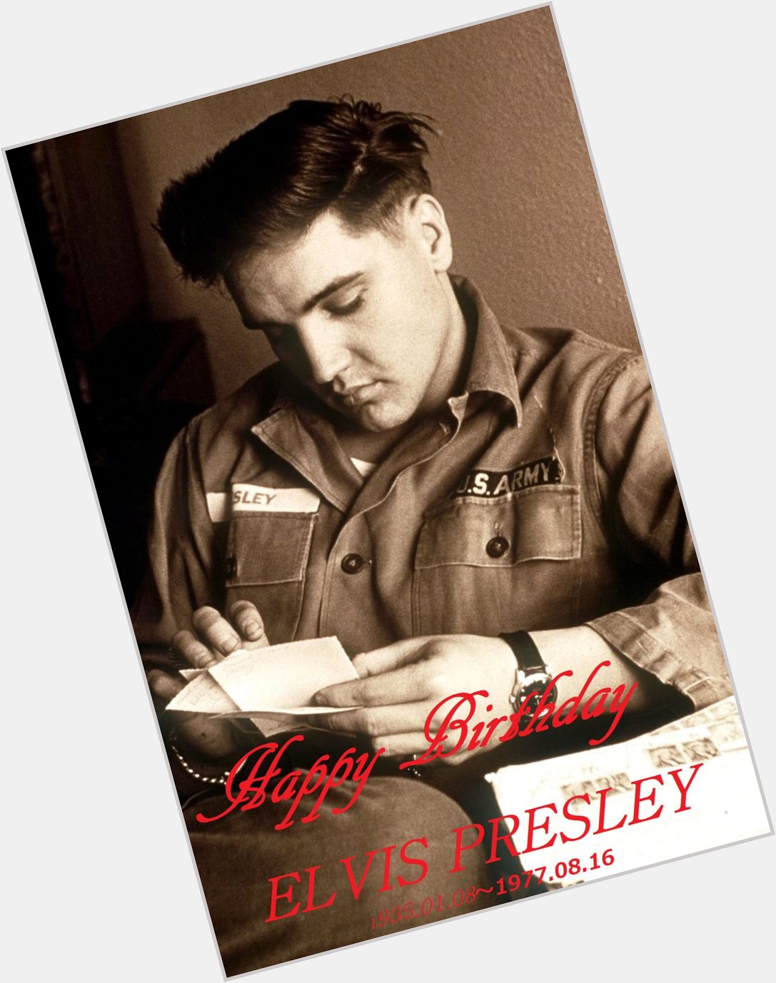 ELVIS PRESLEY
HAPPY BIRTHDAY(1935.01.08~1977.0816) 