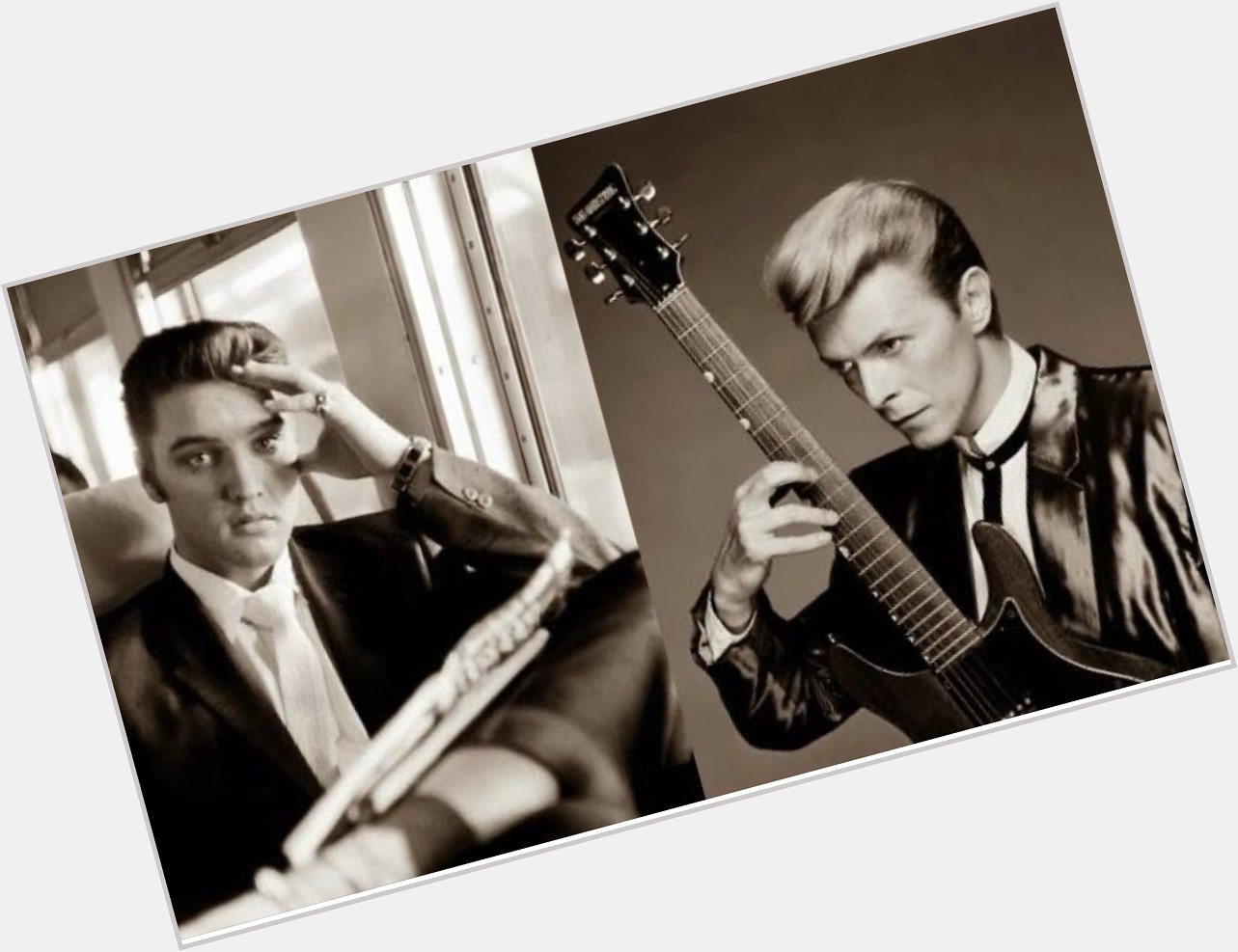 Happy birthday, David Bowie; happy birthday, Elvis Presley.     