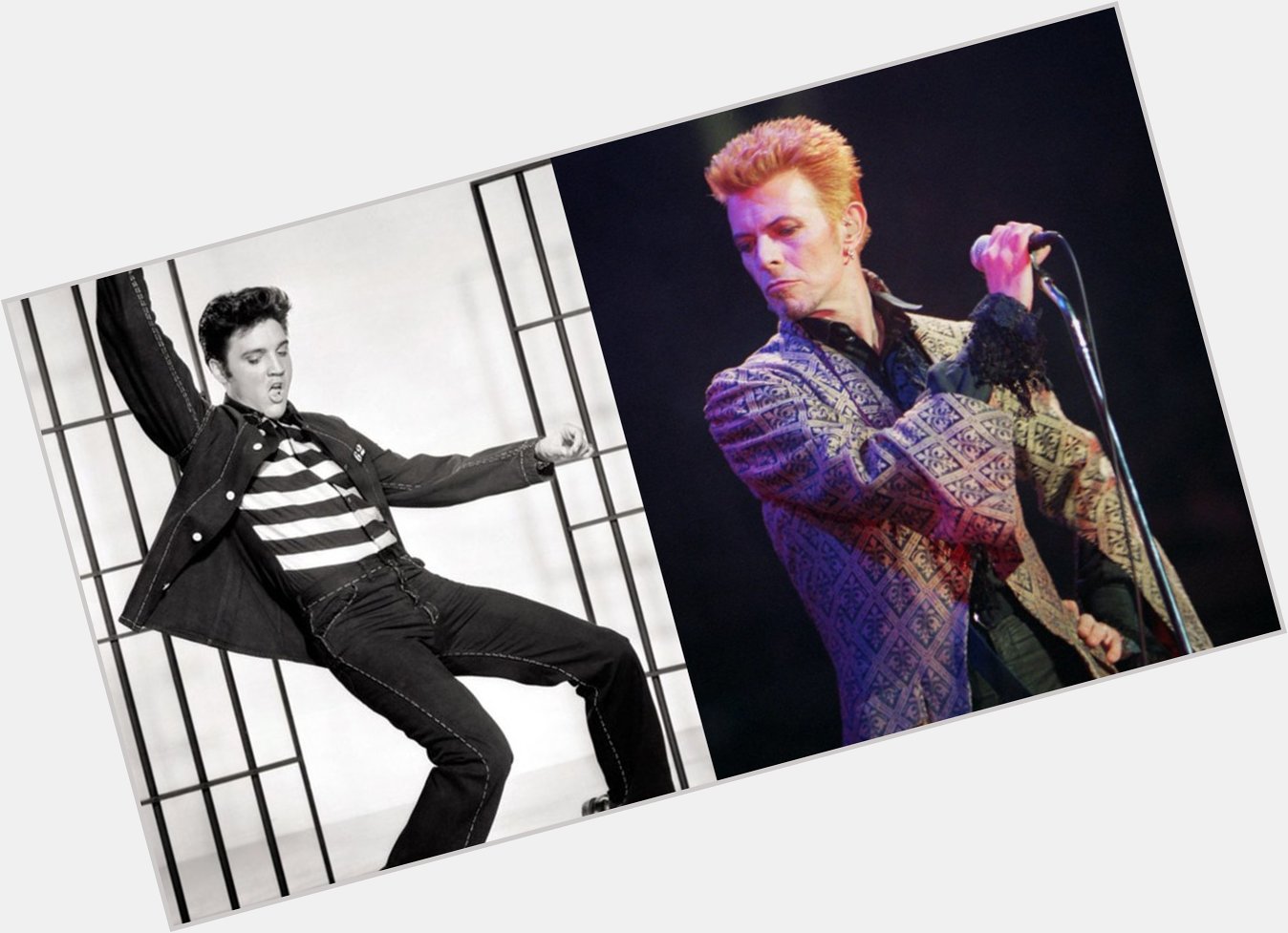 Happy Birthday to these two! Elvis Presley would have been 85 today and David Bowie 73!   