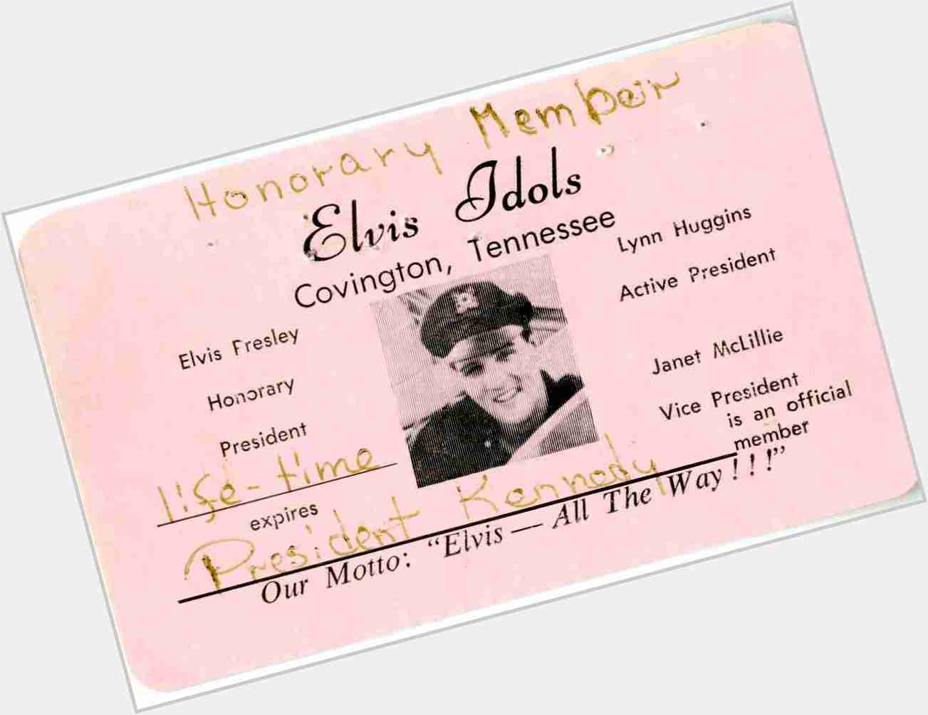 Happy Birthday to Elvis Presley, born in 1935! Did you know JFK was made an honorary member of the Elvis Idols? 