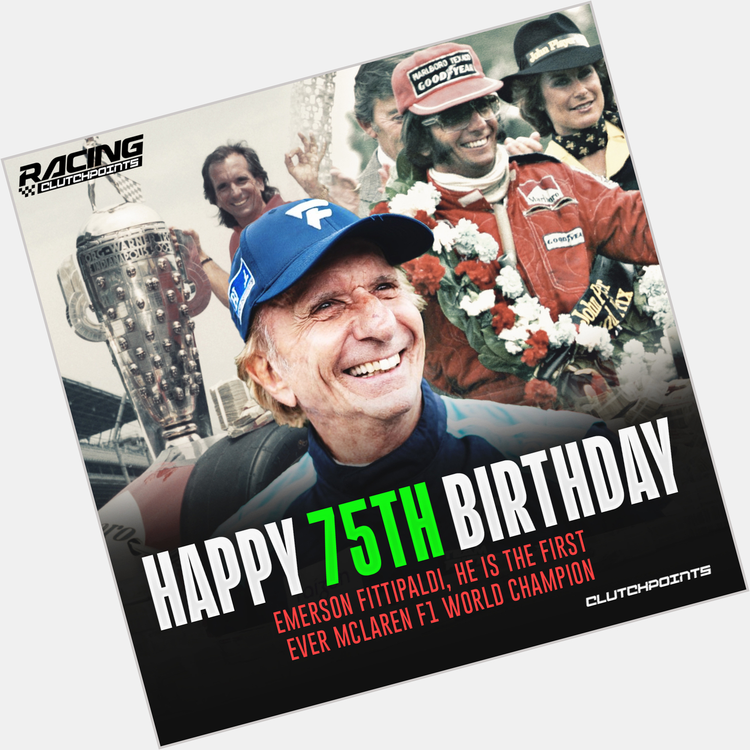 Racing fans, join us in greeting Emerson Fittipaldi, a happy 75th birthday! 
