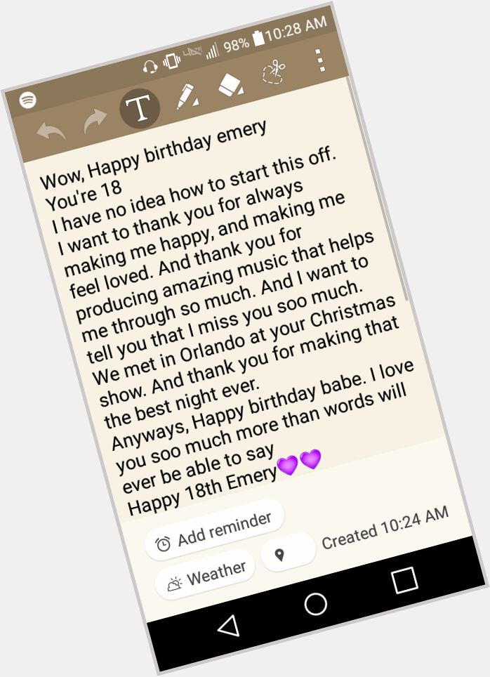 Happy birthday Emery
If you see this please read it  