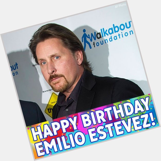 Happy 55th birthday to film producer and actor Emilio Estevez! 