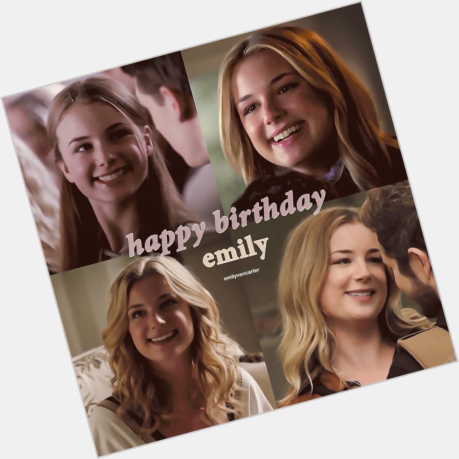 Happy birthday, emily vancamp!!

the world is a much brighter place with you in it. we love you forever <3 