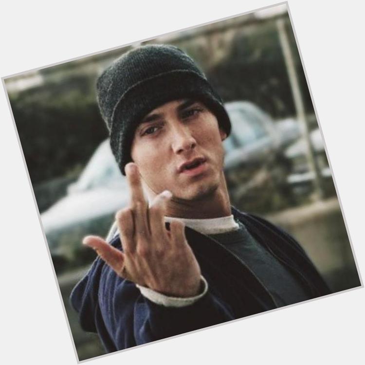 Happy birthday to the rapgod Eminem !! Thnks 4 being there.U pickd me up when I ws at my lowest 