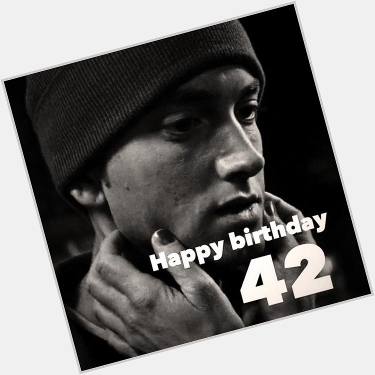 Happy Birthday to the Rap God Eminem. In my opinion the best rapper to ever hold a mic. Still killing the game at 42. 