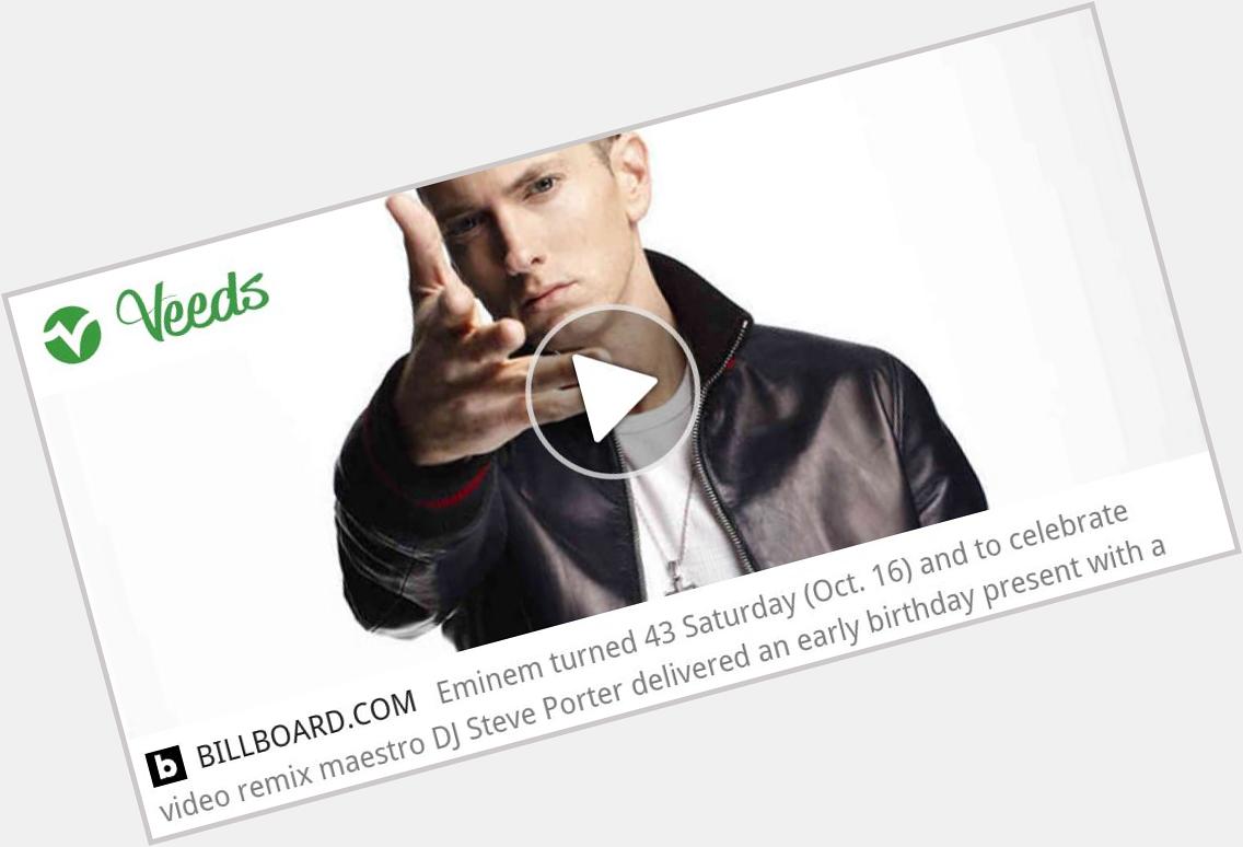 VIDEO Happy Birthday, Eminem! Watch This Steve Porter Slim Shady Supercut   