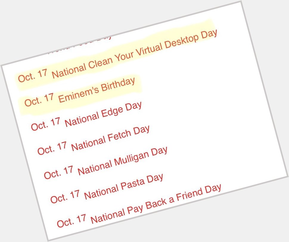 Happy birthday to but bro who made national clean your virtual desktop day 
