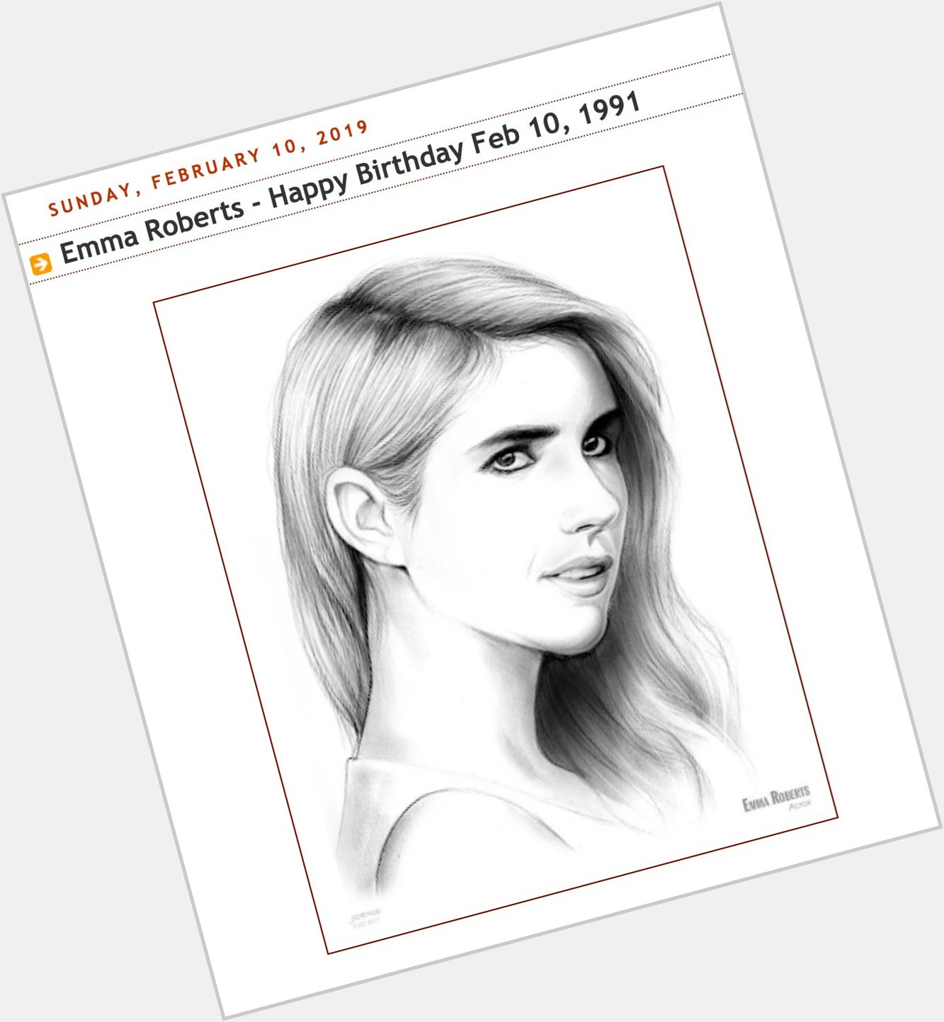 Happy Birthday, Emma Roberts... Born Feb 10, 1991. 