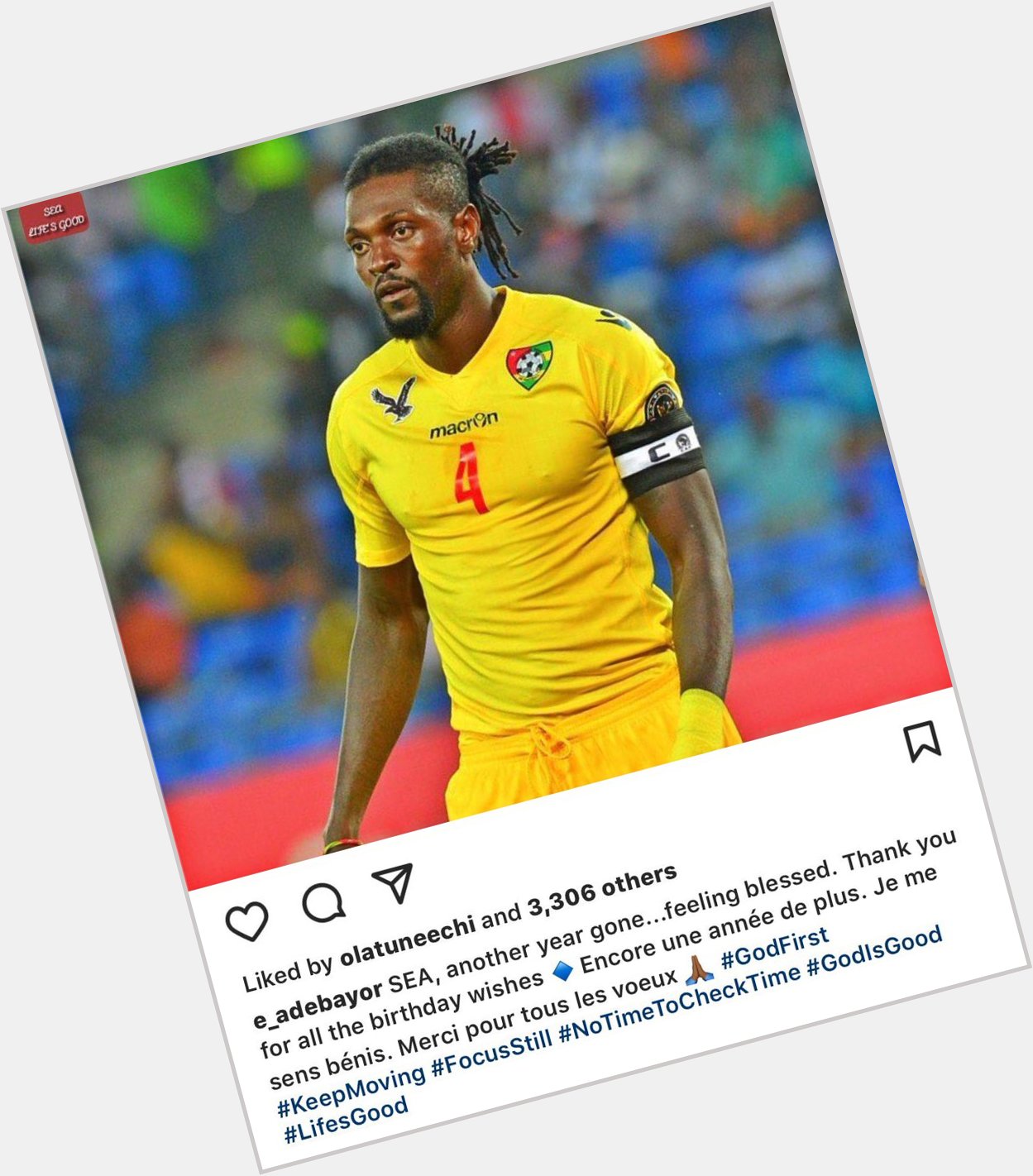 Happy Birthday to Emmanuel Adebayor 
 