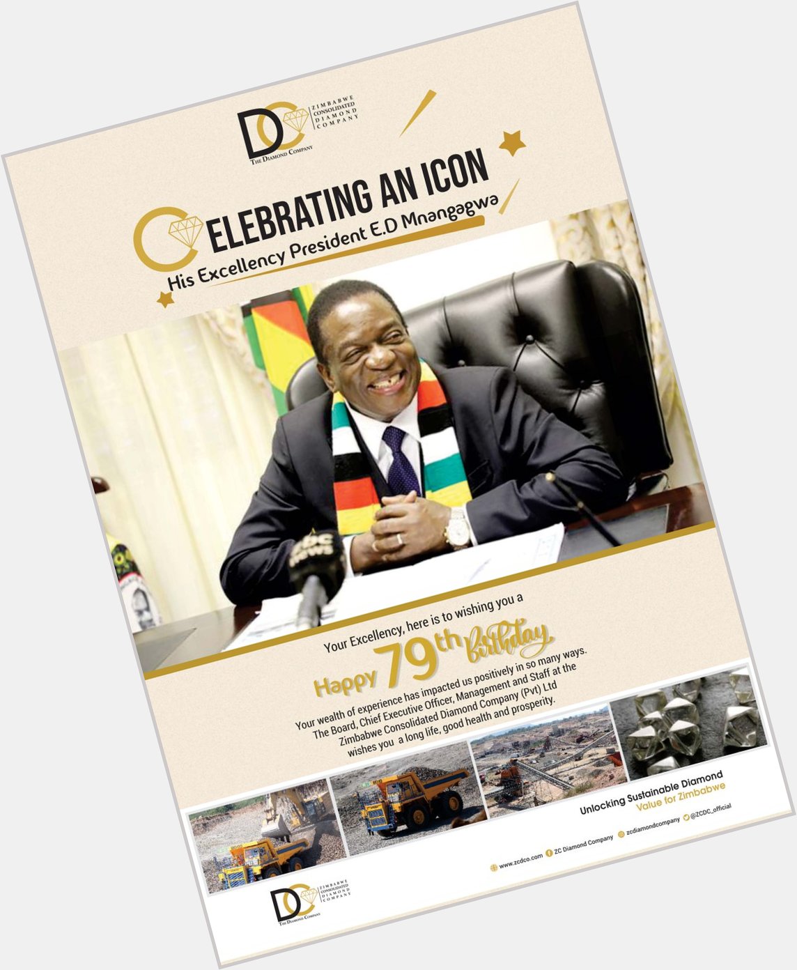 Happy Birthday to His Excellency Cde. Emmerson Mnangagwa. 