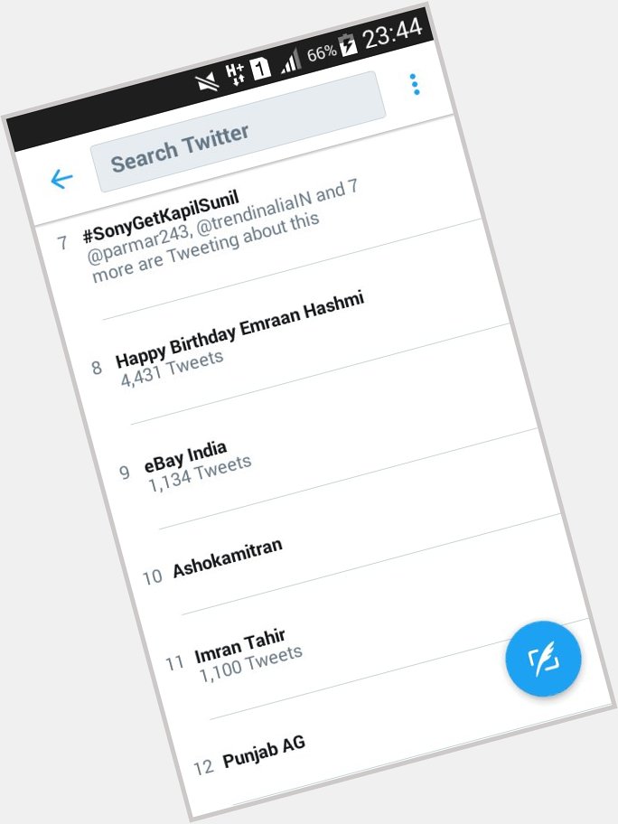 Trending on no 8 Position!!   See Emraan :))   Happy Birthday Emraan Hashmi   