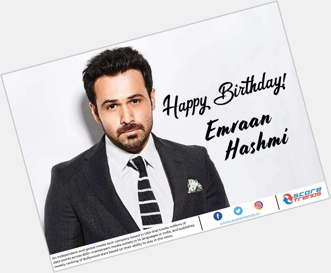 Score Trends wishes Emraan Hashmi a Happy Birthday!!      