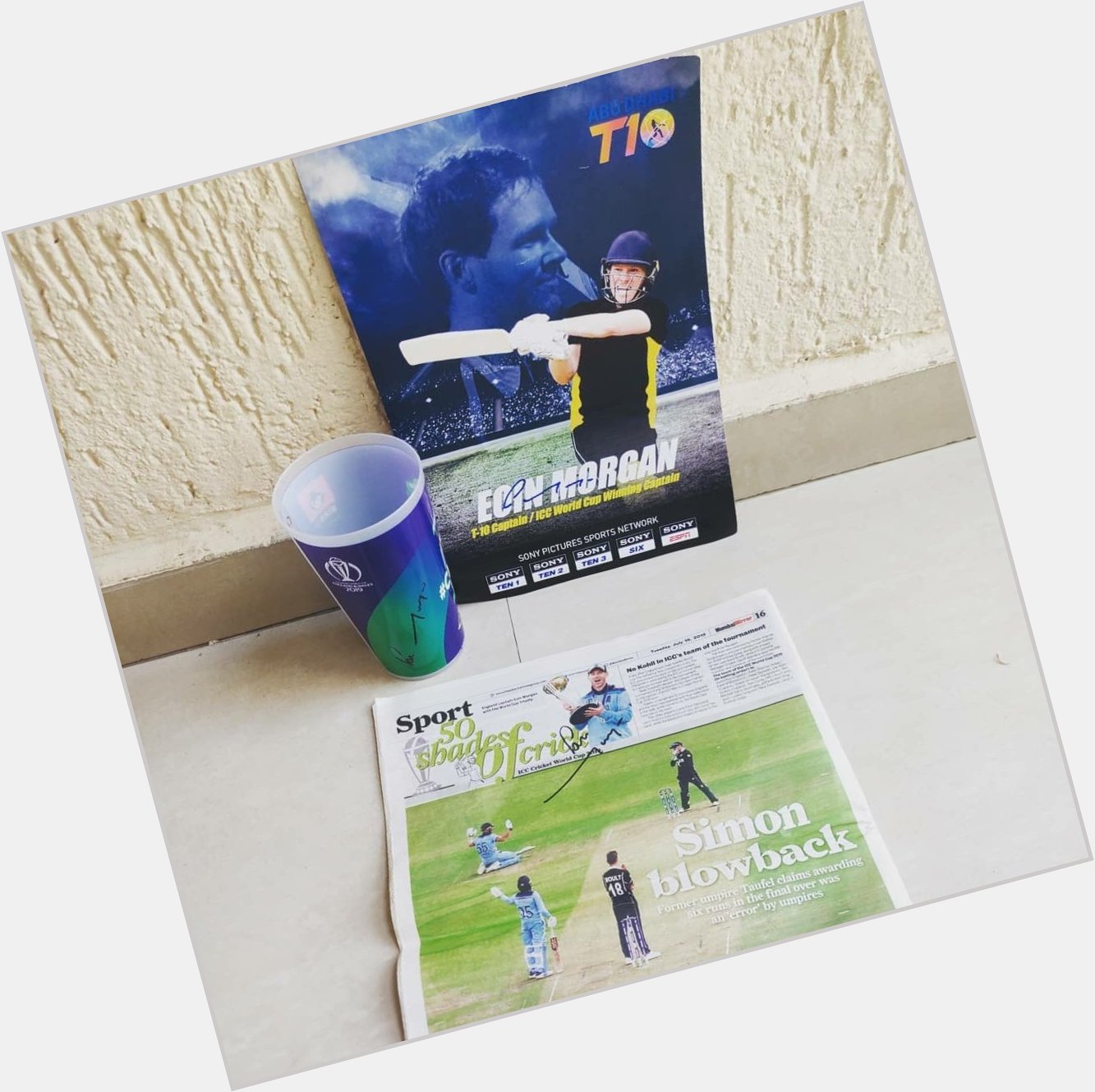 Happy birthday Eoin Morgan! 

My collection of autographed merchandise      