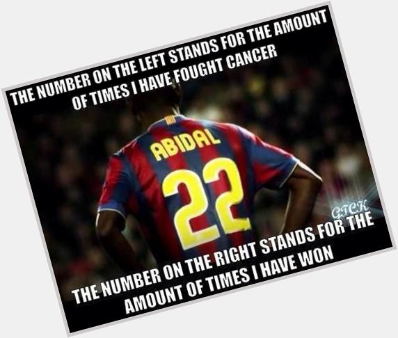 This is amazing happy birthday Eric Abidal! A Barca and cancer pateint legend! 