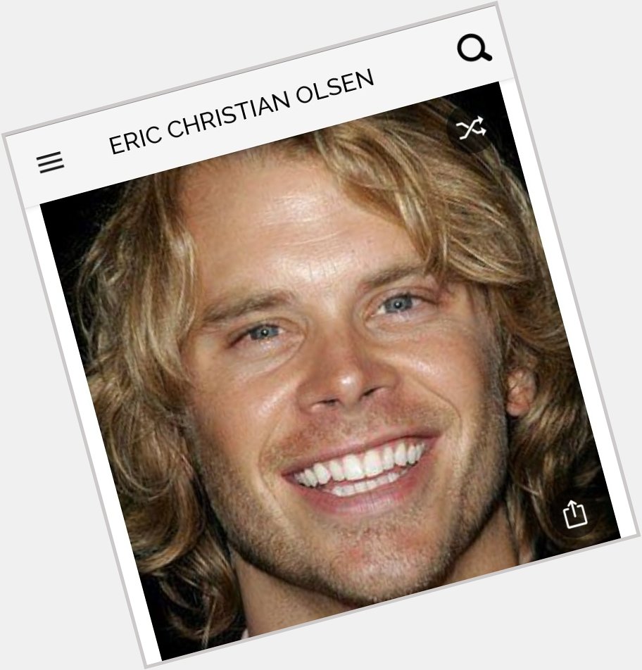 Happy birthday to this great actor.  Happy birthday to Eric Christian Olsen 