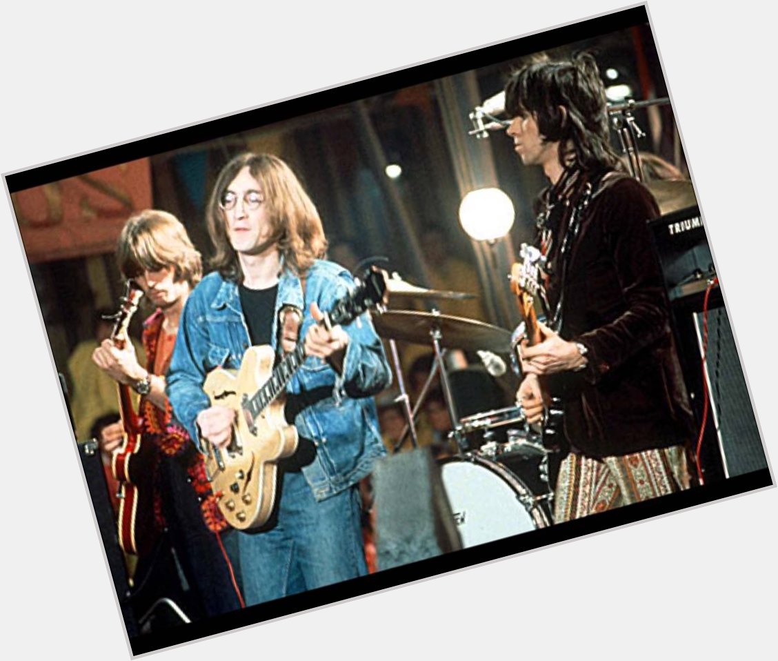 Happy birthday to Eric Clapton, seen here with John Lennon & Keith at the Rolling Stones Rock\n\Roll Circus 