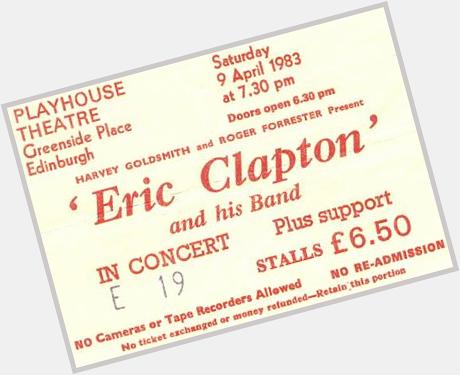 Happy 70th Birthday to Eric Clapton! Does anyone remember when he played here in 1983? 