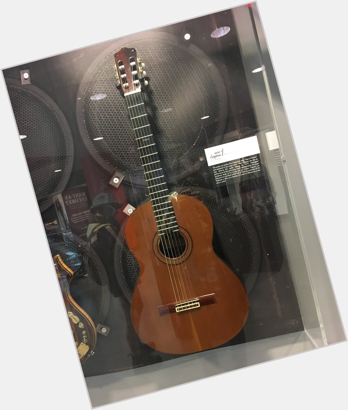 Happy 73rd Birthday, Eric Clapton Guitar used to write Tears in Heaven on display at the 