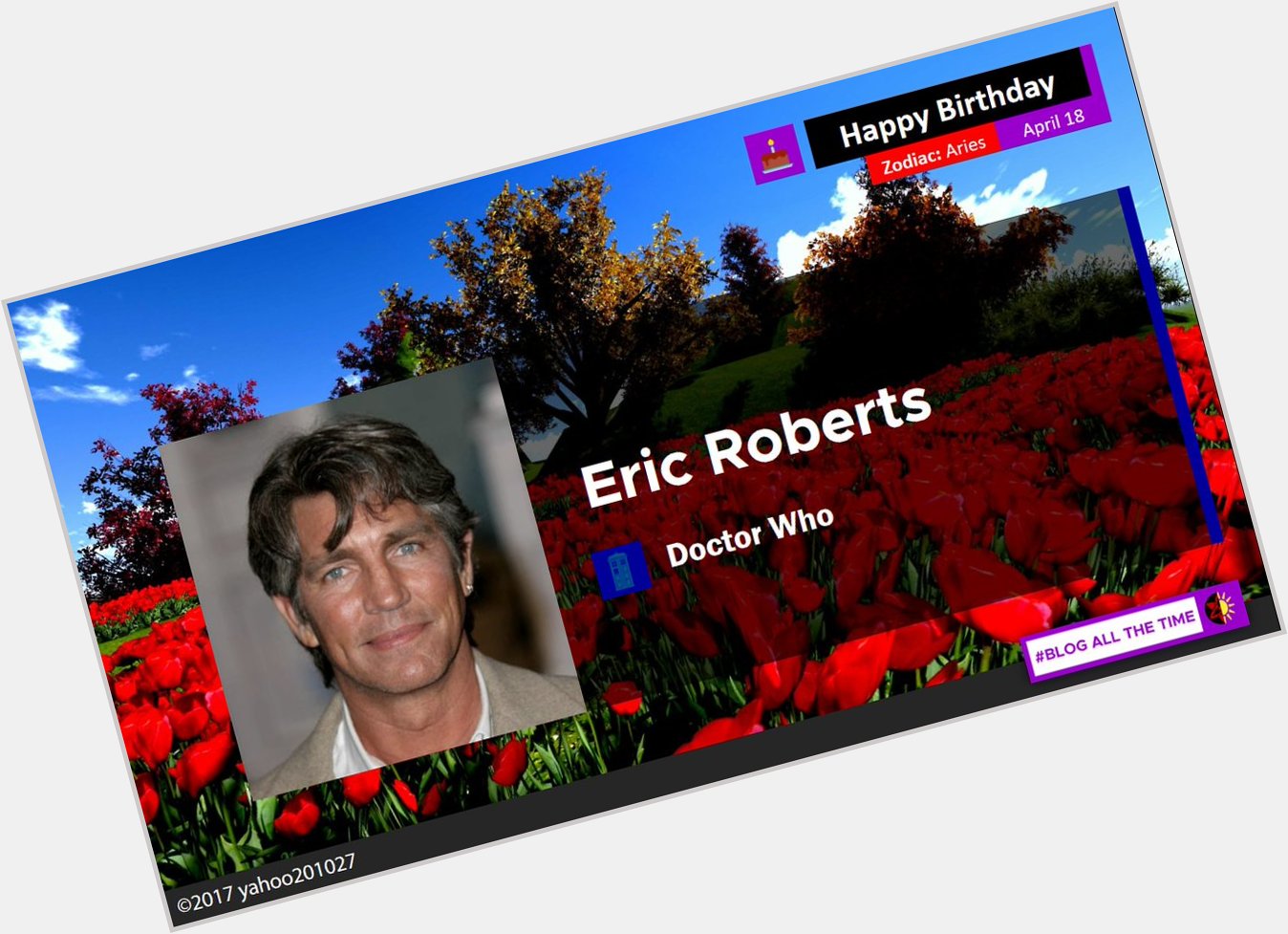 Happy Birthday to Actor Eric Roberts, who played The Master in the 1996 TV Movie.  