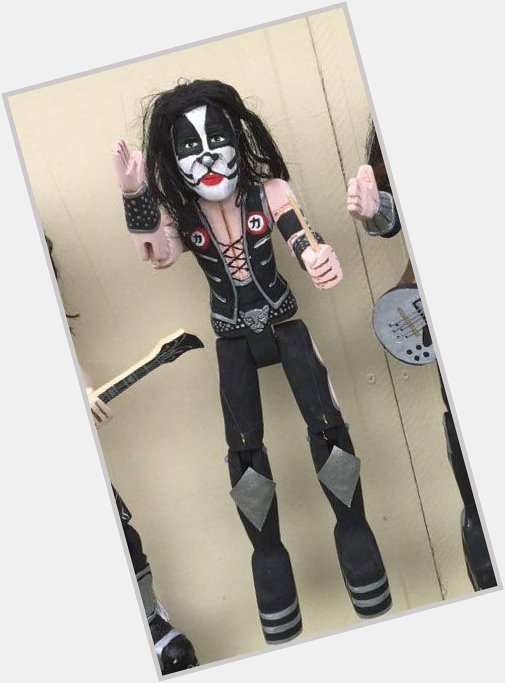 Happy Birthday to Eric Singer! This is a wooden Eric marionette I carved.   