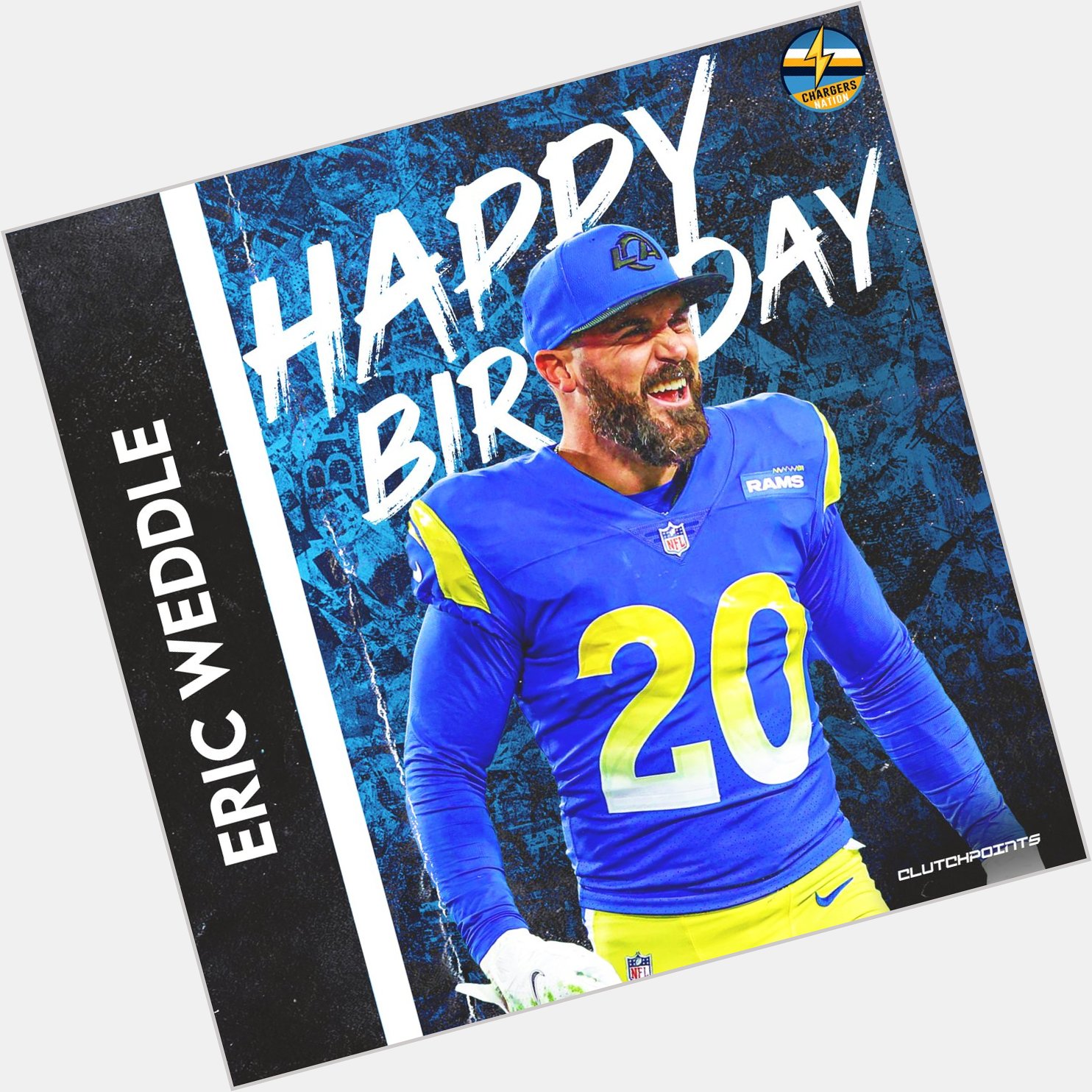 Chargers Nation, join us in wishing Eric Weddle a happy 38th birthday 