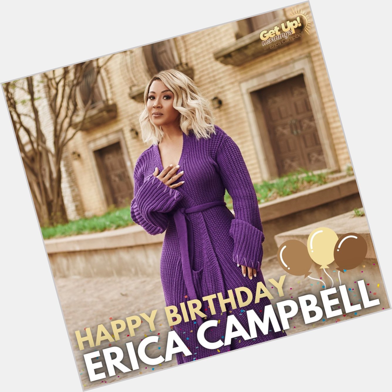Sending birthday wishes to our own Erica Campbell! Happy birthday!!  