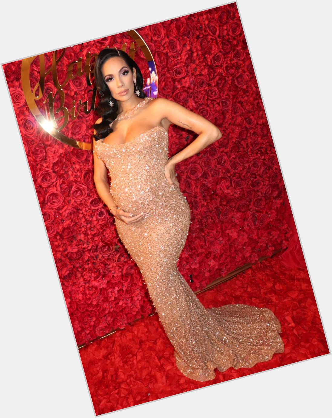 Happy Birthday to Erica Mena, looking very pregnant and beautiful   