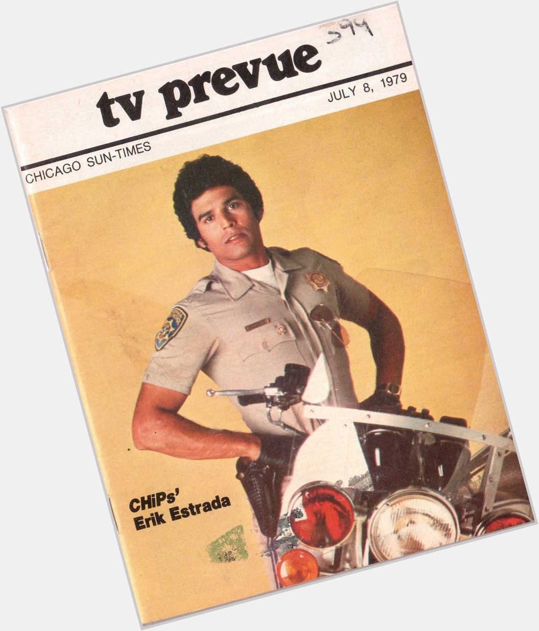 Happy Birthday to Erik Estrada, born on this day in 1949
Chicago Sun-Times TV Prevue.  July 8-14, 1979 
