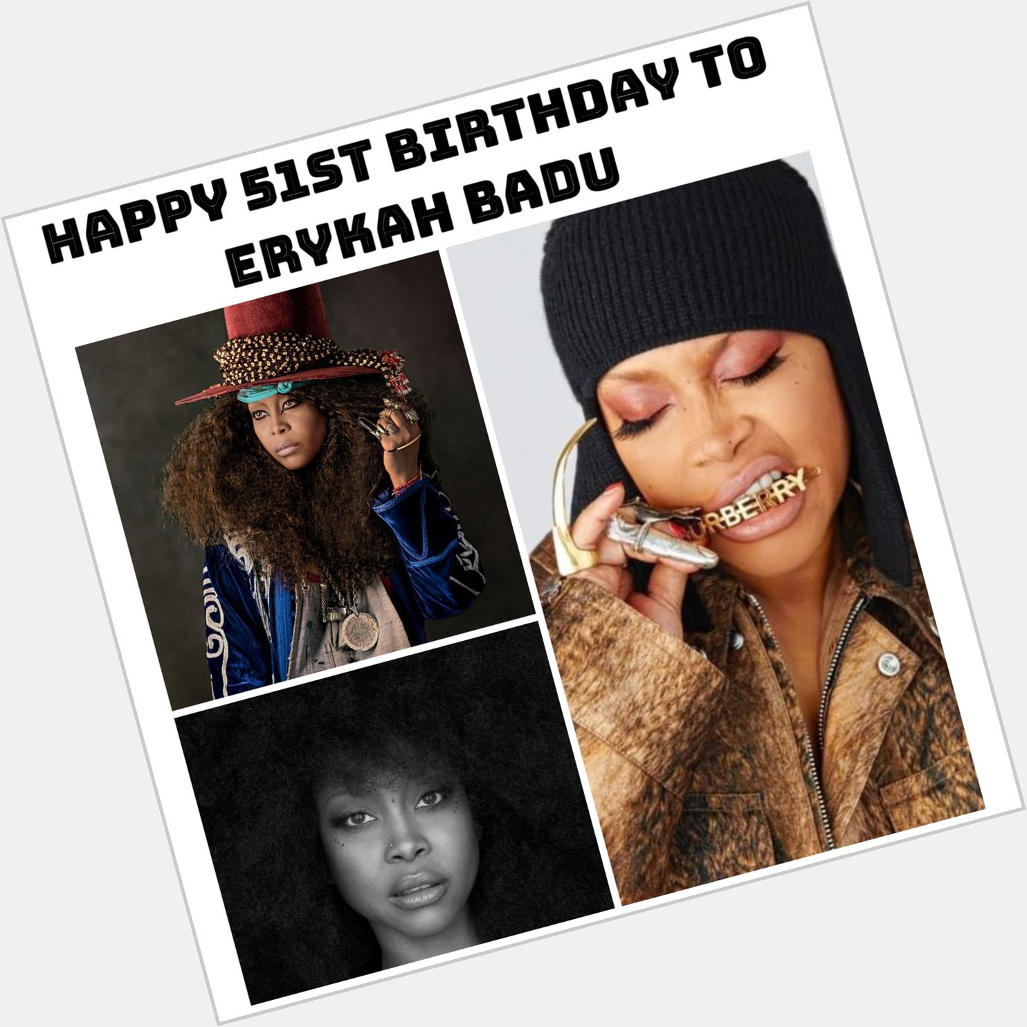 Happy birthday to the Queen of Neo Soul Erykah Badu born Erica Abi Wright . 