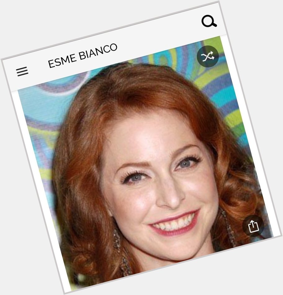 Happy birthday to this great actress.  Happy birthday to Esme Bianco 