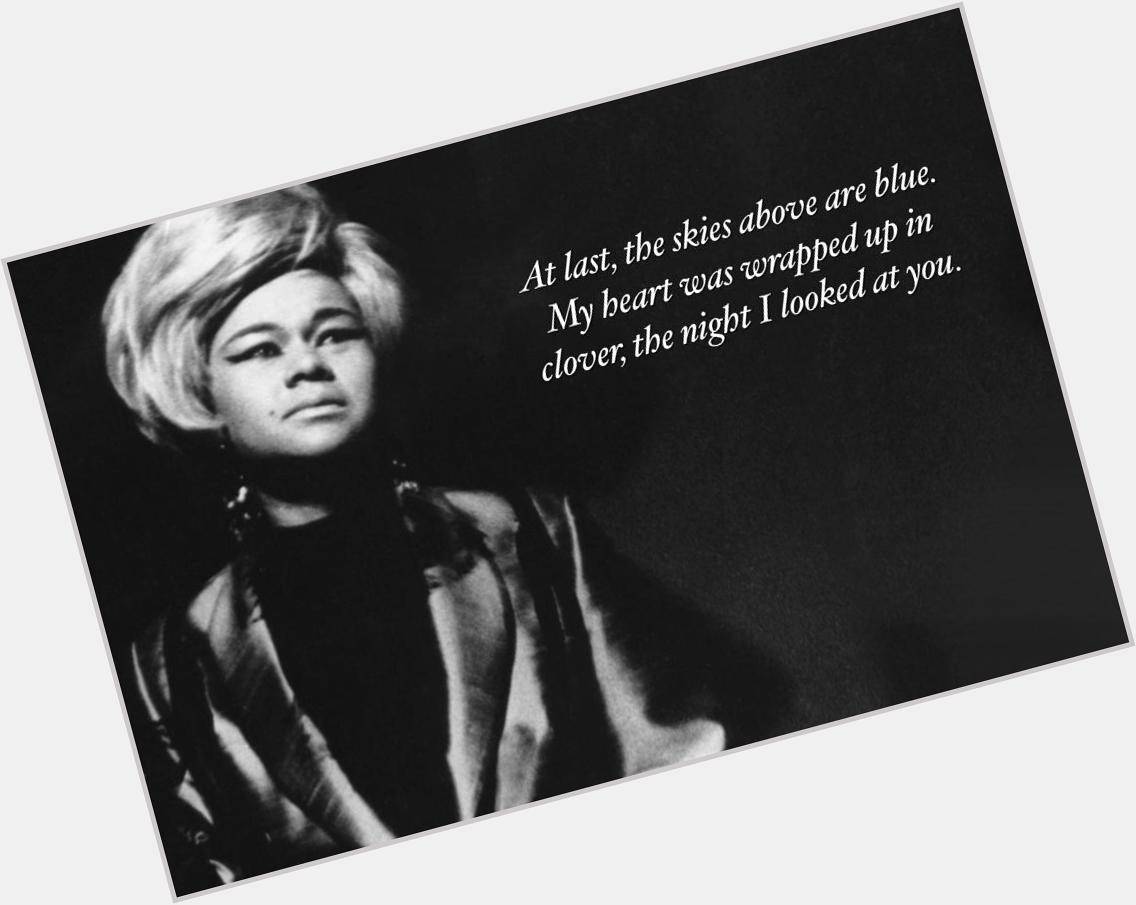 Happy 77th birthday to Etta James! 