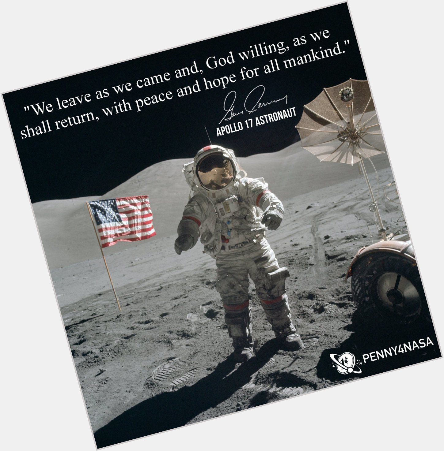 Happy birthday to the last man to walk on the moon, Eugene Cernan!   