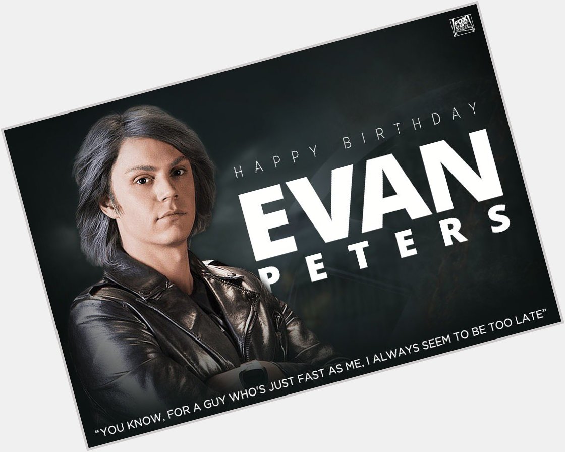 Blink an eye and you might miss him. Here\s wishing Evan Peters a.k.a Quicksilver a Happy Birthday! 